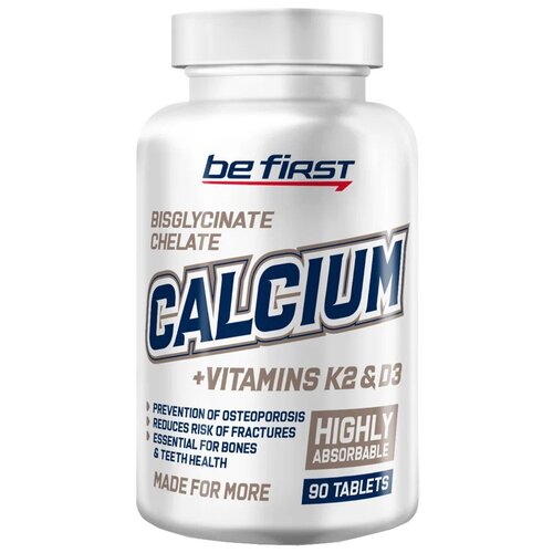 ���� �������� Be First Calcium + Vitamins K2 & D3, 100 �, 90 ��., ������ ������