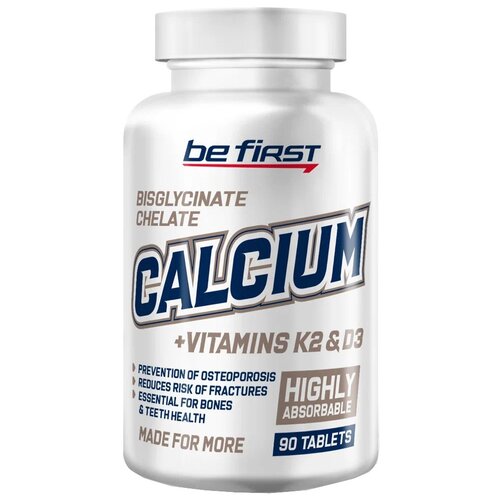   Be First Calcium + Vitamins K2 & D3, 100 , 90 .   -     , -  