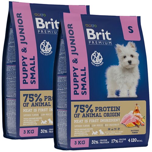  BRIT PREMIUM DOG PUPPY & JUNIOR SMALL          (3 + 3 )   -     , -  