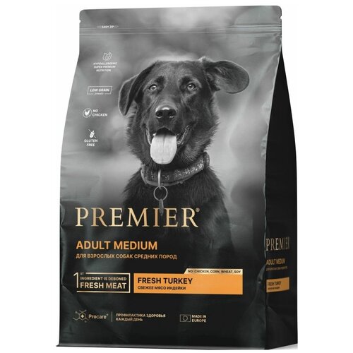        Premier Dog Turkey ADULT Medium    10    -     , -  