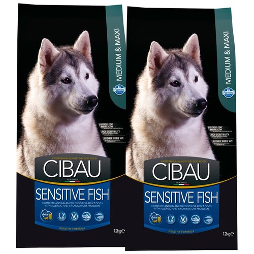  CIBAU SENSITIVE FISH MEDIUM/MAXI            (12 + 12 )