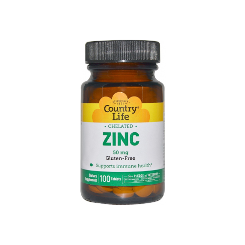 ���� Country Life Chelated Zinc (�������� ����) 50 �� 100 ��������, ������ ������