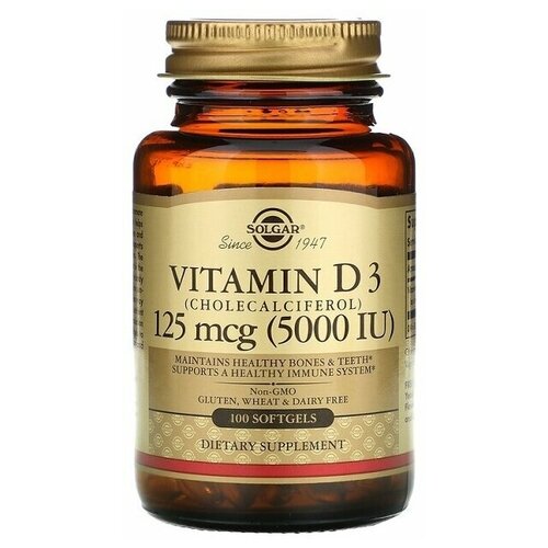 ���� Vitamin D3 5000 IU 100 softgels D3 Solgar, ������ ������