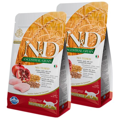  FARMINA CAT N&D ANCESTRAL GRAIN NEUTERED CHICKEN & POMEGRANATE           (0,3 + 0,3 )