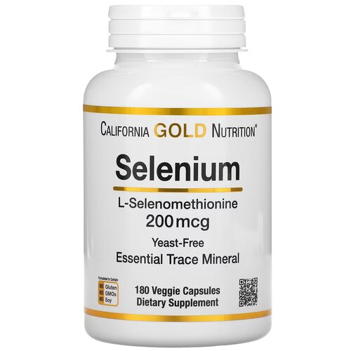 ���� California Gold Nutrition, Selenium, �����, ������������, 200 ���, 180 �������������� ������, ������ ������