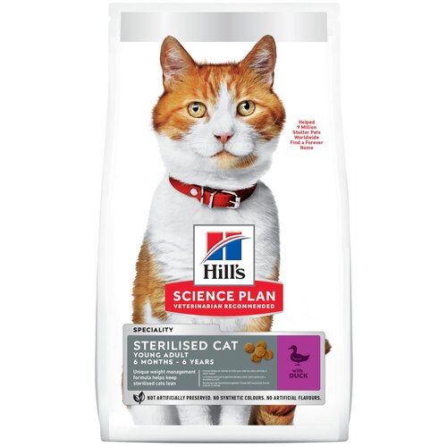  HILLS SCIENCE PLAN ADULT STERILISED CAT DUCK          (1,5   6 )   -     , -,   