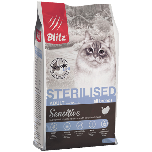    BLITZ STERILISED CATS TURKEY      2    -     , -,   