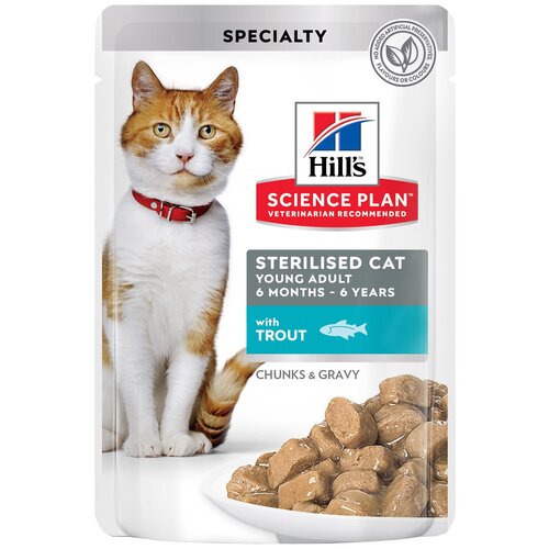   Hill's Science Plan Sterilised Cat Trout ( )     6 .  6 ,  , 85  x 12    -     , -,   