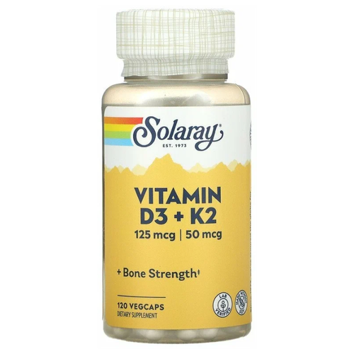   Solaray Vitamin D3 + K2, 130 , 120 .   -     , -  