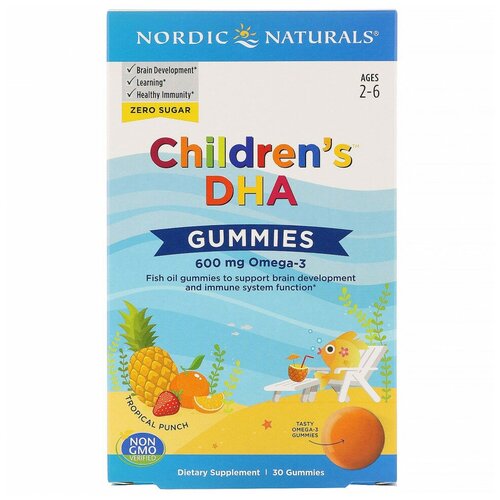  Nordic Naturals Children's DHA 30 chewables /     () 30     -     , -  