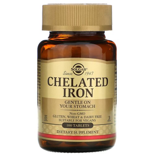 ���� Solgar Chelated Iron / ������ �������� 100 �������������� ��������, ������ ������