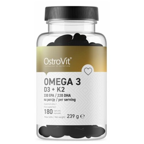    OstroVit Omega 3 D3 + K2 (180 )   -     , -  