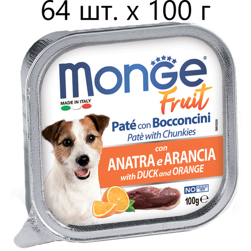      Monge Fruit Dog PATE & BOCCONCINI con ANATRA e ARANCIA, , c , 96 .  100  ()   -     , -,   