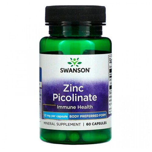  Swanson Zinc Picolinate - Body Preferred Form 22 mg, 60 .   -     , -  