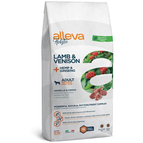  ALLEVA HOLISTIC ADULT DOG MEDIUM/MAXI LAMB & VENISON          , ,    (12 )   -     , -  