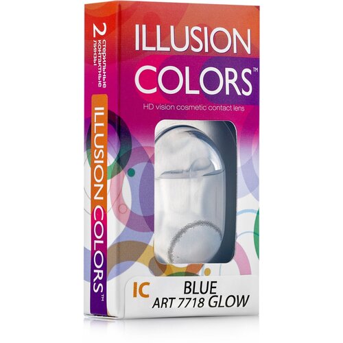    ILLUSION olors Glow, 2 ., R 8,6, D -3, blue   -     , -  