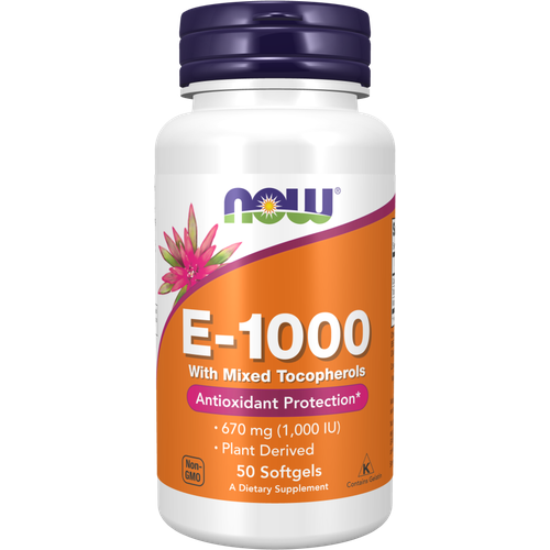 ���� NOW E-1000 with Mixed Tocopherols 670 �� (1,000 ��) 50 ������, ������ ������