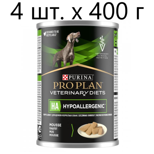      Purina Pro Plan Veterinary Diets HA Hypoallergenic,       ., 8 .  400   -     , -,   