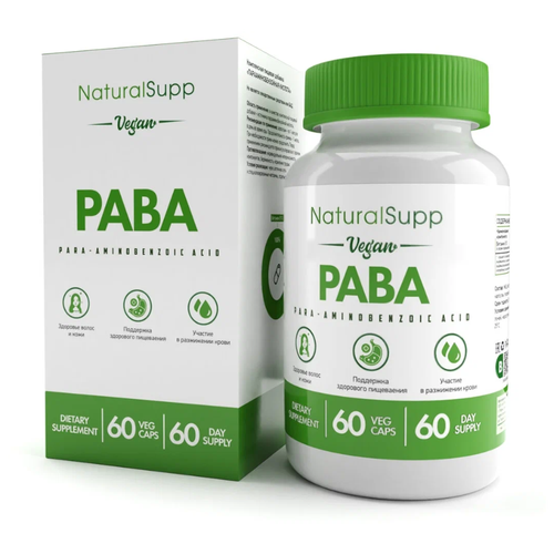   NaturalSupp Vegan PABA, 60 .   -     , -  