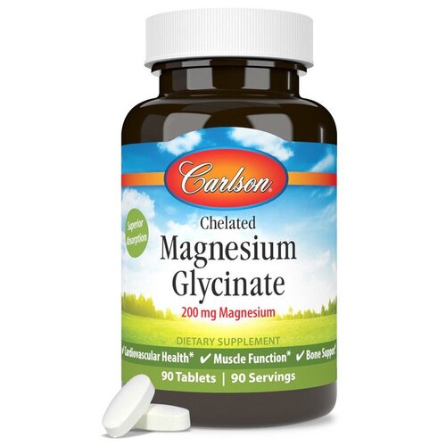  Carlson Chelated Magnesium Glycinate 200  90    -     , -  