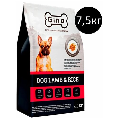      Gina Dog Lamb & Rice , , 7,5    -     , -  