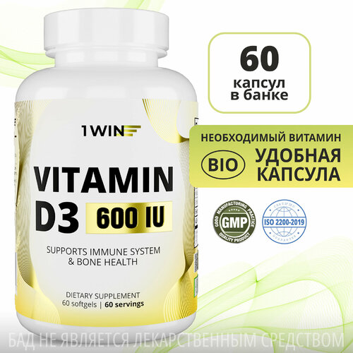  1WIN  3, , D3 600 ME Vitamin D 3  3 , 60   ,   ,    -     , -  