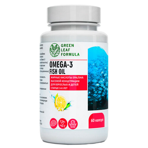 ���� Green Leaf Formula Omega-3 Fish oil, 790 ��, ������ ������� ������� ������������ ��� �������� � ����� ����., 67 �, 60 ��., �����, ������ ������